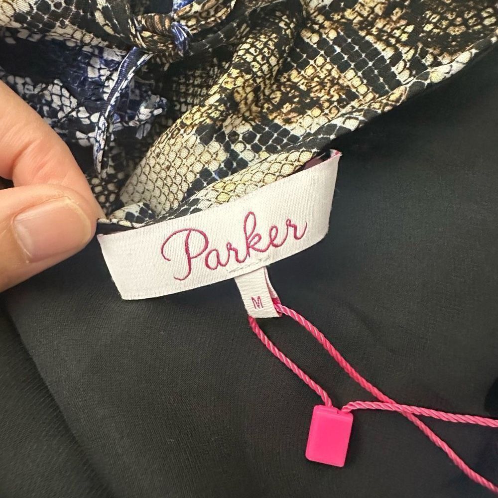 Parker Gladis‎ Python Multicolor Print Silk Plung… - image 7